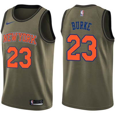 Nike New York Knicks #23 Trey Burke Green NBA Swingman Salute to Service Jersey Men's